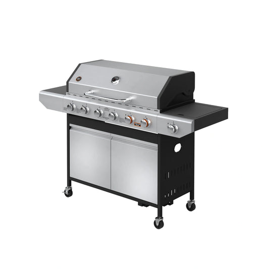 Gasgrill BBQ Hero 6 Brenner - Grillfläche 95 x 57 cm, mit Unterschrank
