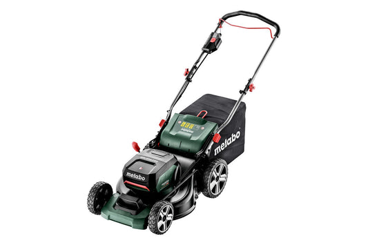 Metabo Akku-Rasenmäher RM 36-18 LTX BL 46 mit 2x 5,2 Ah Akkus und Lader ASC 145
